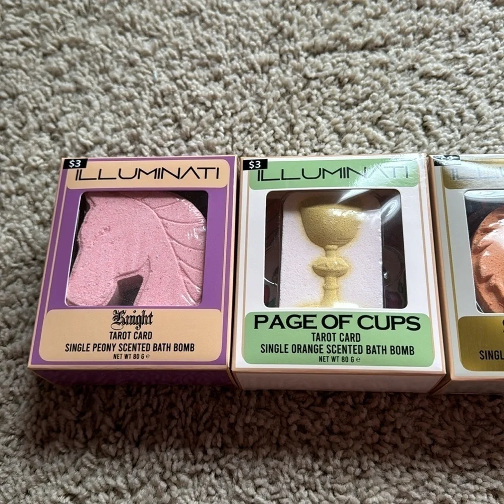 ILLUMINATI Tarot Card Bath Bombs Set of Five NWT Sealed Bath Bombs Gift Set of 5